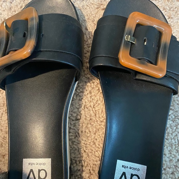 Dolce Vita Black and Orange Sandals - Picture 2 of 6